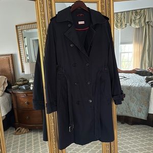 Hunter navy double breasted jacket. Removable warm lining.